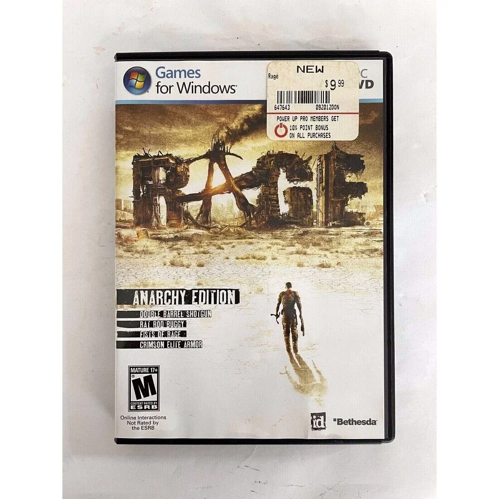Rage Anarchy Edition PC DVD Games For Windows 3 Discs Complete w/Key Code